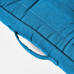 Homescapes Rajput Ribbed Cotton Floor Cushion Teal - thumbnail 4