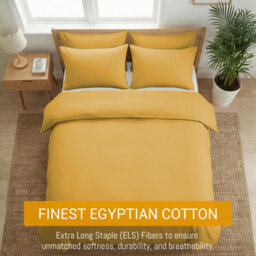 Pamposh 400 Thread Count Egyptian Cotton Single Duvet Cover Set Premium Cotton Breathable Luxury Bedding Set With Zipper Closure - thumbnail 9