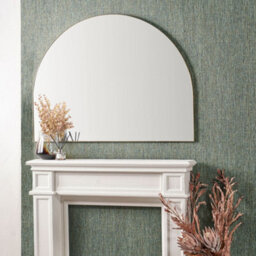 Pacific Lifestyle Arch Wall Mirror Gold Metal Slim Frame 120X90Cm Industrial Minimalist - thumbnail 1