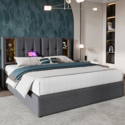 King Linen Hydraulic Storage Bed With Usb-C & Large Storage - thumbnail 9