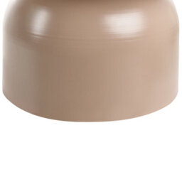 Casa Taupe Metal Round Geometric Coffee Table, 60Cm Diameter, Matt Taupe Metal - Wyld And Coco - thumbnail 5