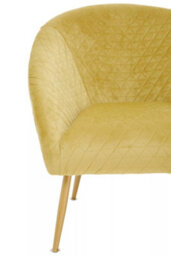Orsina Gold Occasional Chair, Luxury Gold Velvet Occasional Chair, Comfortable, Stylish, And Functional Gold Chair - thumbnail 5