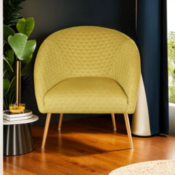Orsina Gold Occasional Chair, Luxury Gold Velvet Occasional Chair, Comfortable, Stylish, And Functional Gold Chair - thumbnail 3