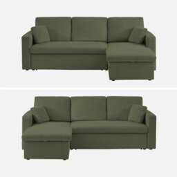 3-Seater Corduroy Corner Sofa Bed  - Sweeek - thumbnail 5
