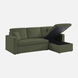 3-Seater Corduroy Corner Sofa Bed  - Sweeek - thumbnail 6