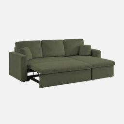3-Seater Corduroy Corner Sofa Bed  - Sweeek - thumbnail 7