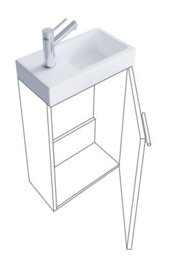 Vcm 2 Pcs Washroom Washbasin Narrow Slito - thumbnail 3