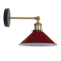" Industrial Metal Wall Lights Indoor Wall Sconce Lighting Wall Lamp Fixture Burgundy"