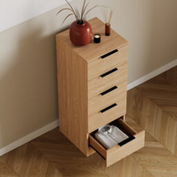 Lassic Vida Designs Trega 5-Drawer Narrow Chest In Pine Compact Storage Solution For Small Rooms & Nurseries, 900(H) X 345(W) X 360(D) - thumbnail 8