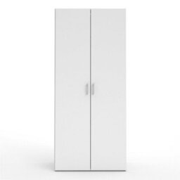 Wyld Haus Munich White 2-Door Wooden Wardrobe With 3 Shelves - thumbnail 3