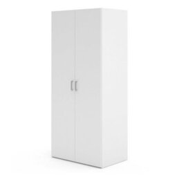 Wyld Haus Munich White 2-Door Wooden Wardrobe With 3 Shelves - thumbnail 4
