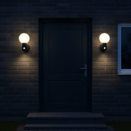 UKEW 15W Led Grey Frosted Ball Pir  Motion Wall Light Ip65 - Cool White 4000K - thumbnail 6