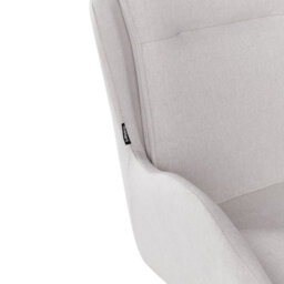 Beliani Set Of 2 Dining Chairs Swivel Avelar Fabric Light Beige - thumbnail 9