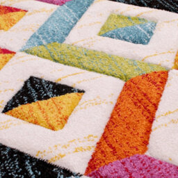Multicolored Easy To Clean Modern Geometrical Rug For Living Room, Bedroom, Dining Room - 66 X 230 (Runner) - thumbnail 2