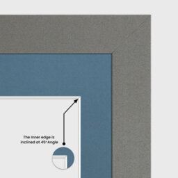 AK Frames 20X16 Dark Grey Sleek Multi Photo Frame With Pompadour Mount - Holds 9 Apertures (2X) 7X5, (7X) 6X4 Photos - thumbnail 7