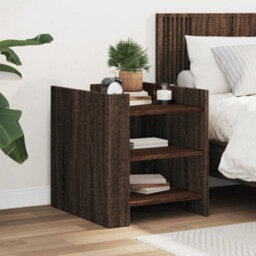 Berkfield Bedside Cabinet Brown Oak 45X50X50 Cm Engineered Wood