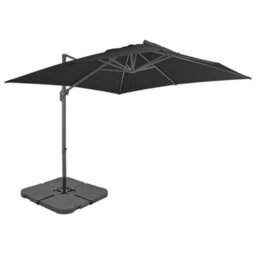 Walplus Garden Parasol With Portable Base Anthracite