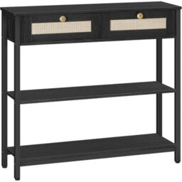 Console Hallway Sofa Side Table 80X25X75Cm Black - thumbnail 1