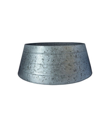 Ivyline Metal Christmas Tree Skirt Galvanised H26Cm W67Cm - image 1