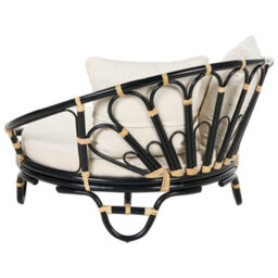 Beliani Garden Daybed Rossano Rattan Black - thumbnail 6