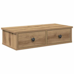 Walplus Wall Shelf With Drawers Artisian Oak 60X28X15 Cm Engineered Wood - thumbnail 2