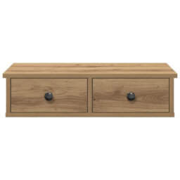 Walplus Wall Shelf With Drawers Artisian Oak 60X28X15 Cm Engineered Wood - thumbnail 4