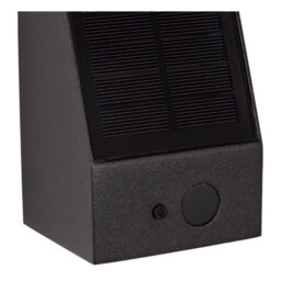 Lucide Irwin Wall Light Outdoor- Solar - Led Dim. 2850K/3150K Ip54 - Day/night Sensor - Black - thumbnail 4