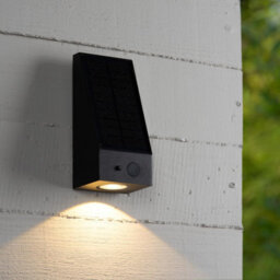 Lucide Irwin Wall Light Outdoor- Solar - Led Dim. 2850K/3150K Ip54 - Day/night Sensor - Black - thumbnail 3