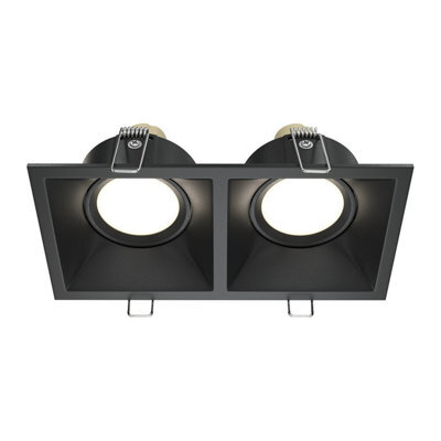 Luminosa Lighting Luminosa Dot Twin Recessed Downlight Black 2Xgu10 - image 1