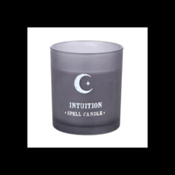 Intuition Jasmine & White Sage Scented Candle Grey Glass Spell Candle - thumbnail 3