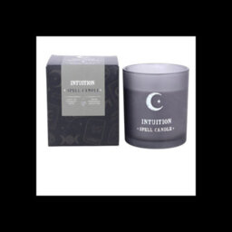 Intuition Jasmine & White Sage Scented Candle Grey Glass Spell Candle - thumbnail 2