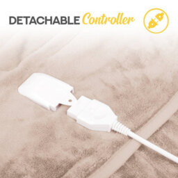 Monhouse Heated Throw - Electric Blanket - Digital Controller - 9Hr Timer, 9 Heat Settings - Single 130X160Cm - Beige Shearling - thumbnail 5