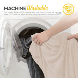 Monhouse Heated Throw - Electric Blanket - Digital Controller - 9Hr Timer, 9 Heat Settings - Single 130X160Cm - Beige Shearling - thumbnail 4