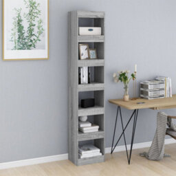 Berkfield Book Cabinet/room Divider Grey Sonoma 40X30X198 Cm - thumbnail 3