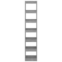 Berkfield Book Cabinet/room Divider Grey Sonoma 40X30X198 Cm - thumbnail 5