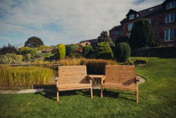 Churnet Valley Garden Furniture Ltd Valley 4 Seat Set 2X2B Angled Tray - thumbnail 5