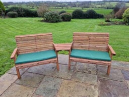 Churnet Valley Garden Furniture Ltd Valley 4 Seat Set 2X2B Angled Tray - thumbnail 6