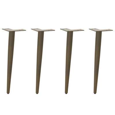 Berkfield Coffee Table Legs Conical Shape 4 Pcs Natural Steel 30-31 Cm Steel - image 1