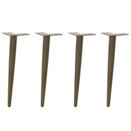 Berkfield Coffee Table Legs Conical Shape 4 Pcs Natural Steel 30-31 Cm Steel - thumbnail 1