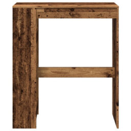 Berkfield Bar Table With Racks Old Wood 90X40X103.5 Cm Engineered Wood - thumbnail 4