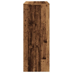 Berkfield Bar Table With Racks Old Wood 90X40X103.5 Cm Engineered Wood - thumbnail 5
