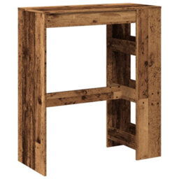 Berkfield Bar Table With Racks Old Wood 90X40X103.5 Cm Engineered Wood - thumbnail 6