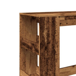 Berkfield Bar Table With Racks Old Wood 90X40X103.5 Cm Engineered Wood - thumbnail 7