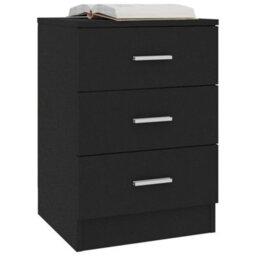 Berkfield Bedside Cabinets 2 Pcs Black 38X35X56 Cm Engineered Wood - thumbnail 4