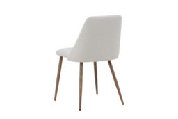 Set Of 2 Night Beige Dining Chairs With Mocca Legs -  D53Xw55Xh76Cm, Seat Height 45Cm - thumbnail 3