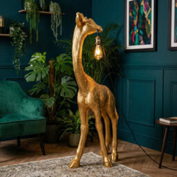 Madison & Mayfair Standing Giraffe Gold Floor Lamp