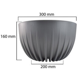 Cost Wise Indoor/outdoor Decorative Plant Display Bowl,ideal For Herbs,houseplants,bedding,tabletop Display,offered In Gray,300mm - thumbnail 2