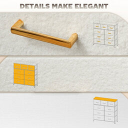 Homcom Chest Of Drawers With 9 Drawers, Boucle Storage Organiser, Cream - thumbnail 4