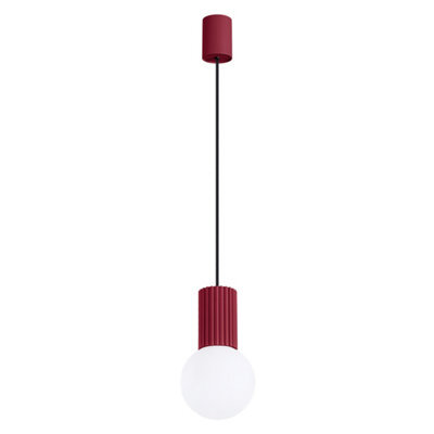 Luminosa Lighting Luminosa Halo Slim Pendant Ceiling Light Burgundy 1X G9 - image 1