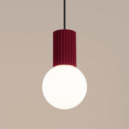 Luminosa Lighting Luminosa Halo Slim Pendant Ceiling Light Burgundy 1X G9 - thumbnail 3